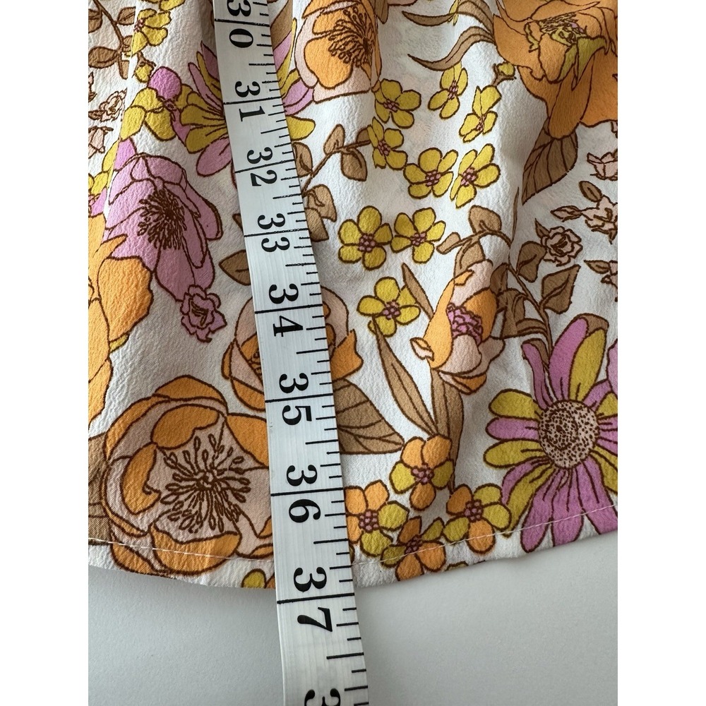 New Derek Heart Mini Dress Women's XL Floral Fall Sleeveless Lightweight Boho - Picture 6 of 8
